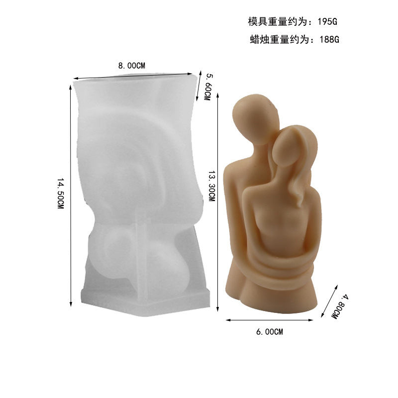 Retrato aromaterapia vela molde de silicona DIY jabón hecho a mano jabón fragante piedra cuerpo yeso Decoración