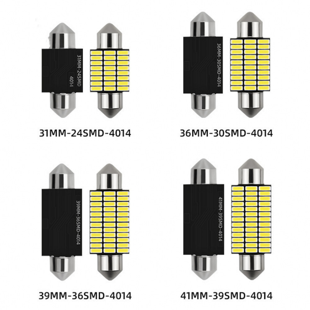 LED Decoding Festoon 4014 29-44MM 18 24 30 36 39 45 SMD 12V Reading Light
