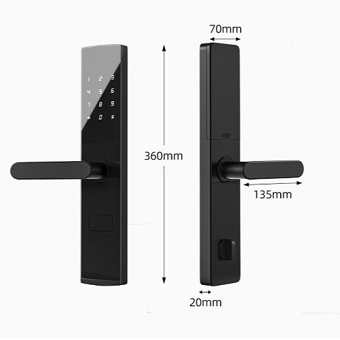 Cerradura de habitación de alquiler de apartamento Cerradura de contraseña temporal de casa de familia Cerradura de huella digital inteligente de puerta de hotel