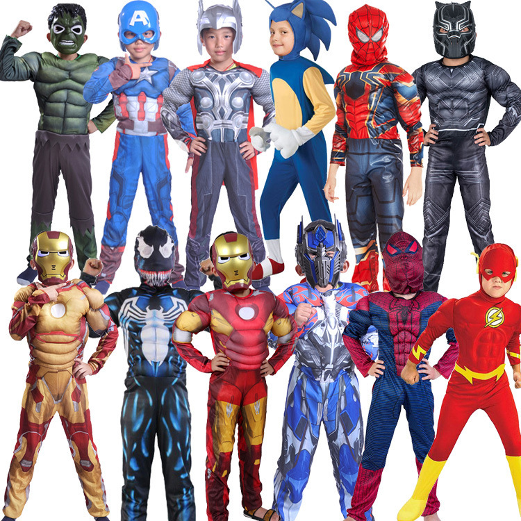 Halloween Costume Kids Captain America Bat Spiderman Optimus Prime Muscle Thor Hulk Show Clothes Halloween Costume Kids Captain America Bat Spiderman Optimus Prime Muscle Thor Hulk Show Clothes