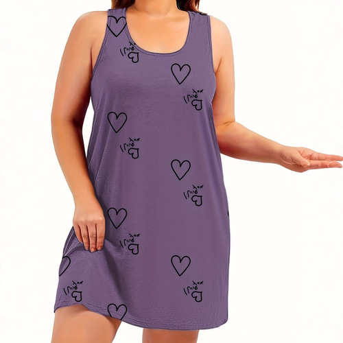 Summer 2025 Exclusive Large Size Women's Multicolor Print Crew Neck Backless Dress