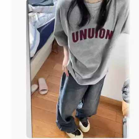 潮牌美式复古正肩短袖t恤女夏季2024新款设计感小众港风半袖上衣