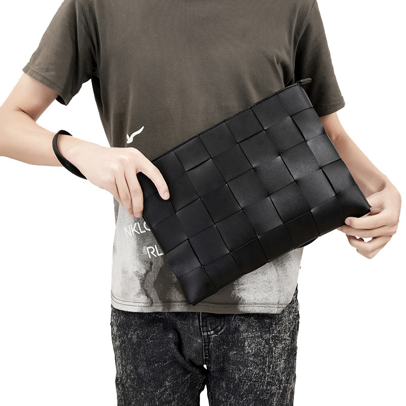 Clutch Bag for Men 2022 New Woven Men's Clutch Bag Korean Style Fashionable Casual Mobile Phone Bag Men's Bag Portable