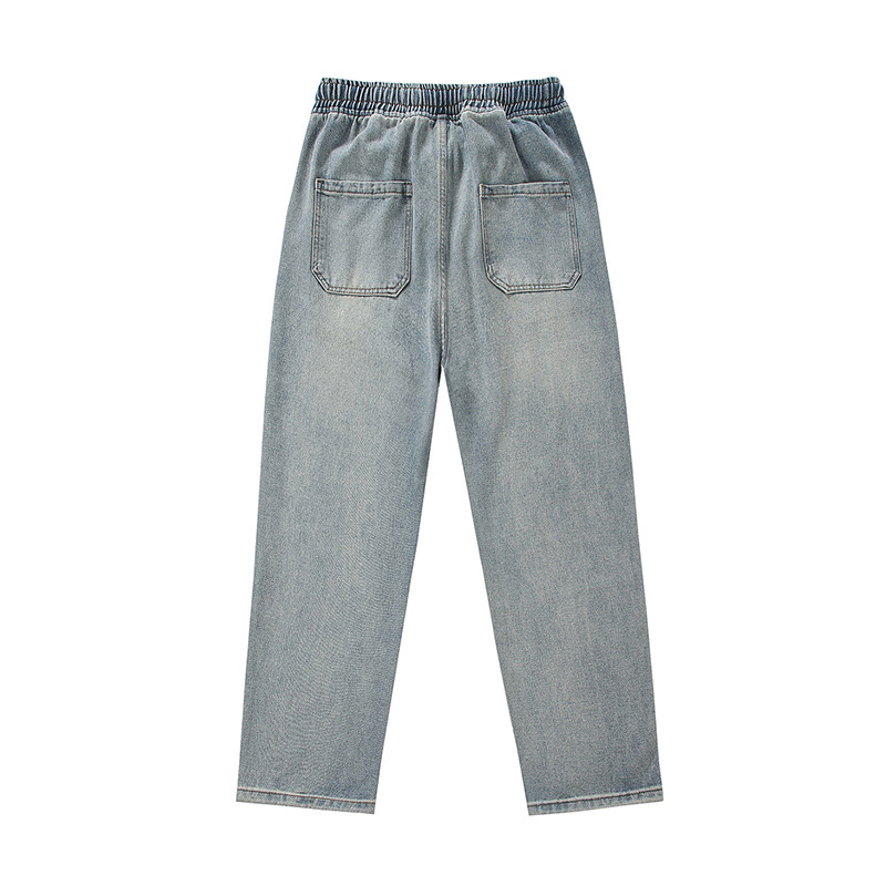 Men's Clothing Blue retro jeans men's summer thin pants trendy brand boys_voghion.com