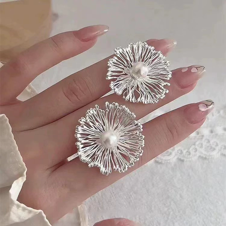 Серебряная игла, модные универсальные серьги из жемчуга, серебро 925 пробы, легкий люксовый стиль, качественный стиль, французский стиль