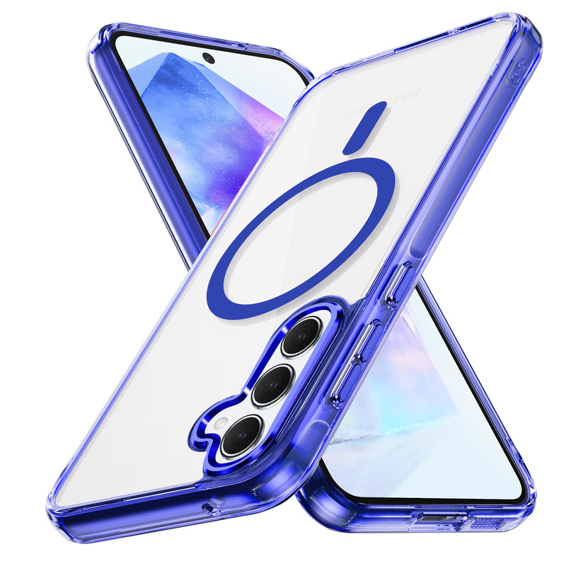 Samsung S25ultra 携帯電話ケース磁気ワイヤレス充電 magsafe メタルレンズ A56 落下防止保護カバーに適しています。|undefined
