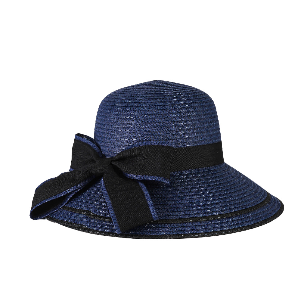 Straw Material Bow Knot Pattern Women's Casual Formal Bow Knot Big Eaves Baseball Cap