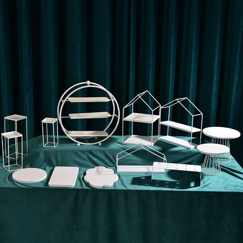 Plato de aperitivos de tres capas soporte de pastel mesa de postre de doble capa sala de estar casera creativa plato de fruta de cerámica Luz de lujo estilo europeo image 7