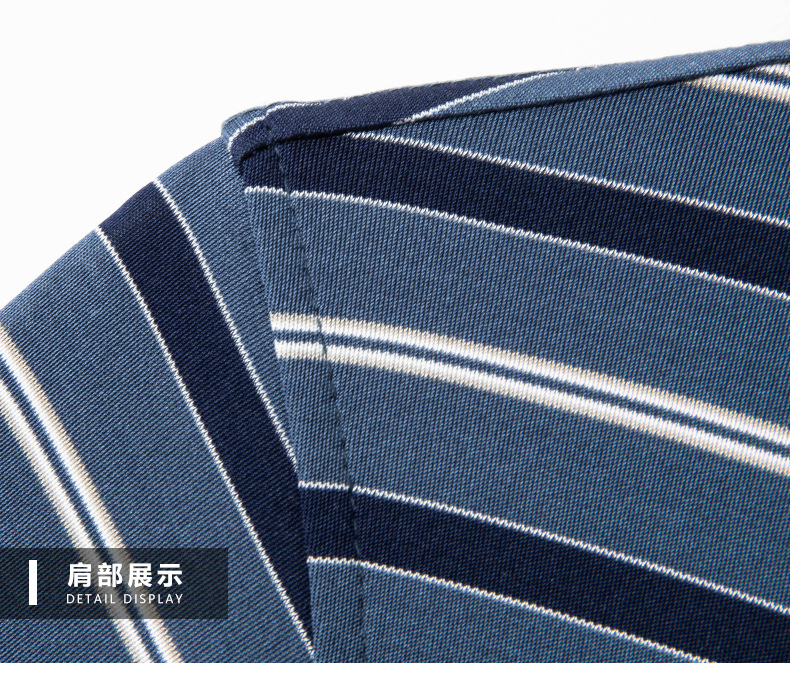 Áo polo nam cổ bẻ tay ngắn 100% lụa tơ tằm cao cấp — Màu xanh 23029 chi tiết 14