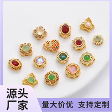 ɳ�����18k����ɫ�ֹ�diy�ִ���������鴮�����ɢ��朵���