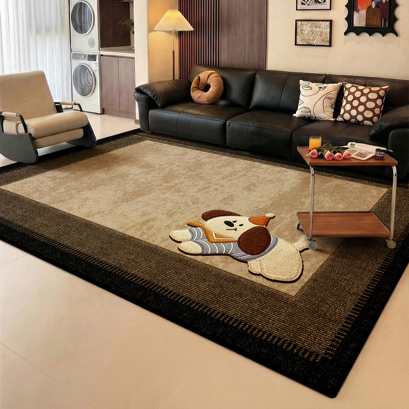 Vintage-style carpet for living rooms, large size, full coverage, crystal velvet, stain-resistant, no-wash, decorative, and easy to maintain Vintage-style carpet for living rooms, large size, full coverage, crystal velvet, stain-resistant, no-wash, decorative, and easy to maintain