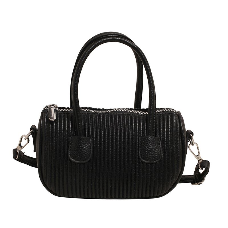 Bolso de moda coreano 2025 verano nuevo bolso femenino bolso de hombro a rayas casual bolso de mensajero con patrón de lichi simple