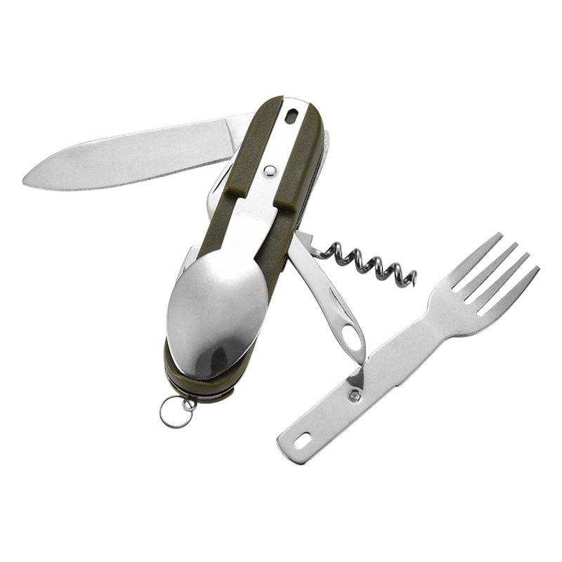 Moderno directo de fábrica combinación desmontable viajes al aire libre vajilla plegable multifuncional tenedor cuchara regalo picnic cuchillo