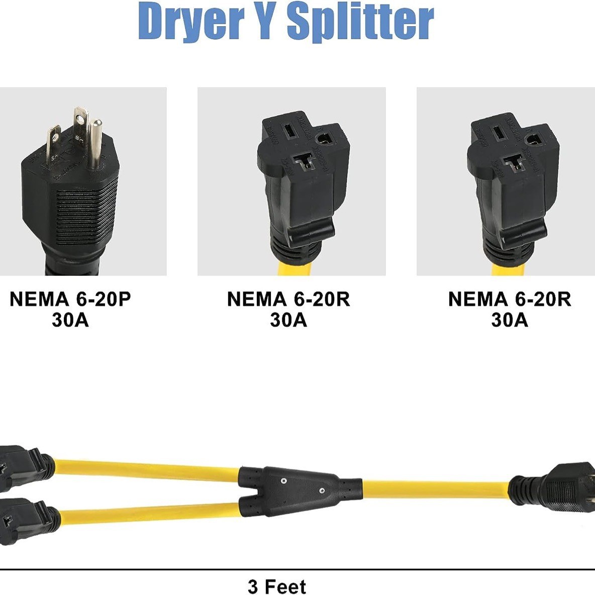 三芯美标N620P 三通620R电源线转换插头插座转换插座房车发电机