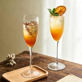 跨境高脚杯香槟透明酒杯硬塑料洋酒红酒鸡尾酒厂家直销高级感酒杯