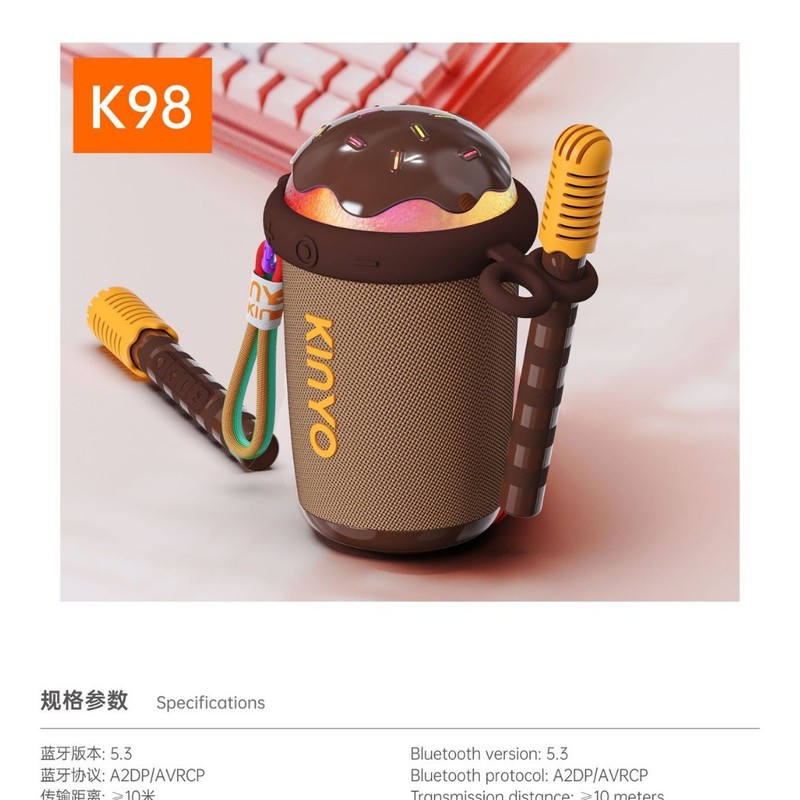 Jinyun k98 Bluetooth オーディオマイクオールインワンマイク子供の誕生日プレゼントホームカラオケアイスクリームオーディオ|undefined