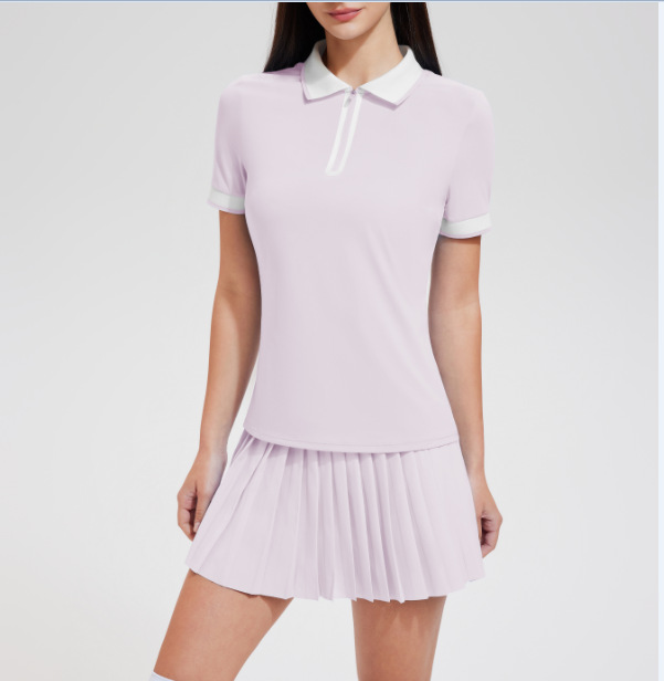 Nuevas camisetas deportivas transfronterizas para mujer, camisetas informales transpirables para correr y hacer ejercicio, conjuntos de falda de tenis y golf de alta gama