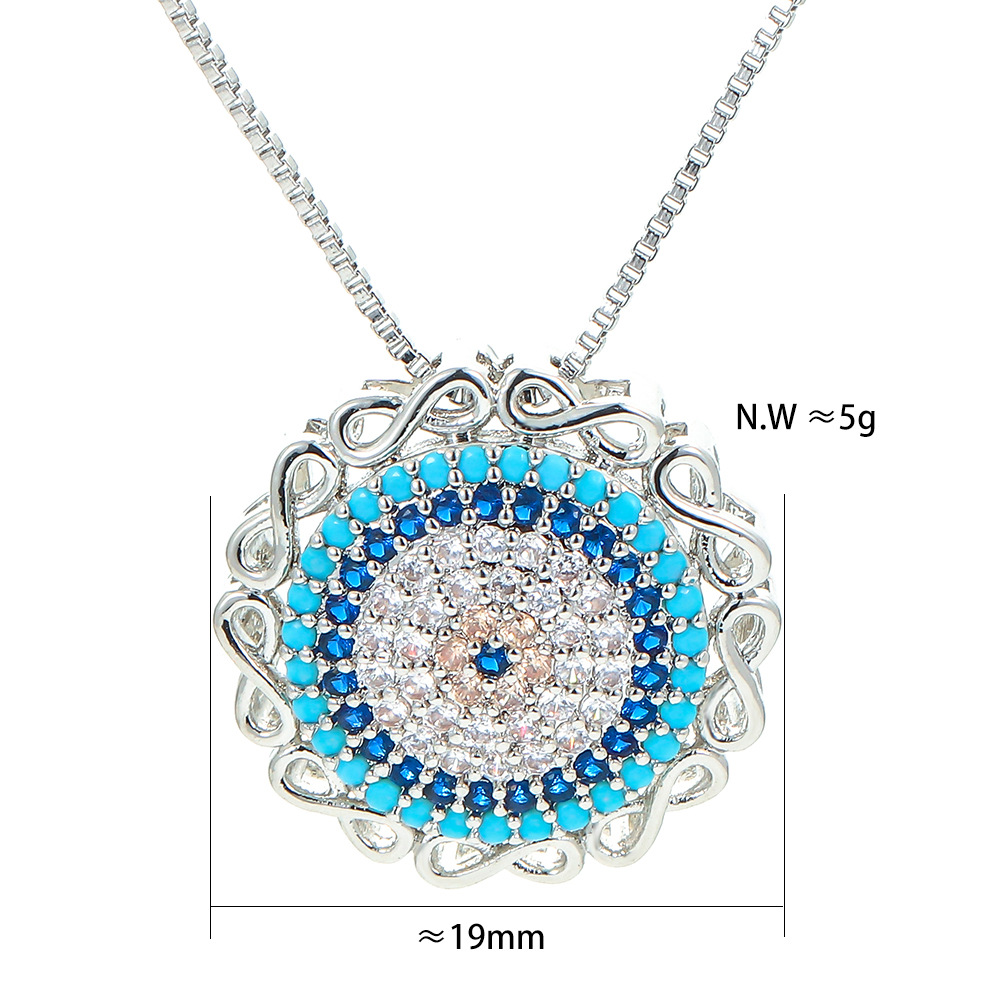 Fashion Style Micro Zircon Devil's Eye Clavicle Chain 8 Character Chain Accessories Wholesale