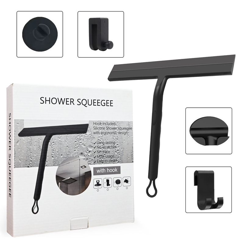 Window Bath Mirror Bathroom Housekeeping Cleaning Supplies Household Commercial Squeegee Tool Silicone Glass Squeegee