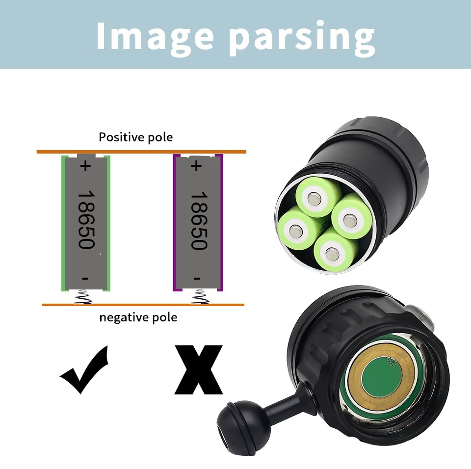 High-Power Professional Underwater 27 Led Photography Light High-Brightness Light 20000 Lumens Diving Flashlight 100m Waterproof