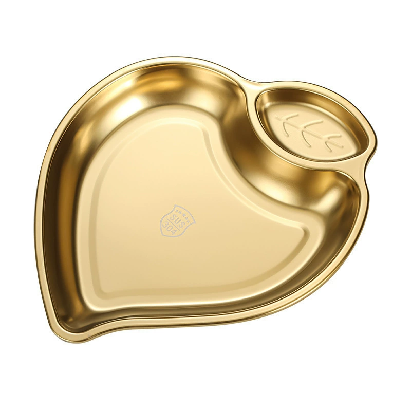 304 нержавеющая сталь Корейские французские картофельные фри на тарелке закусочная тарелка персиковая форма жареная еда тарелка жареная курица жареное блюдо с соусом уксус тарелка