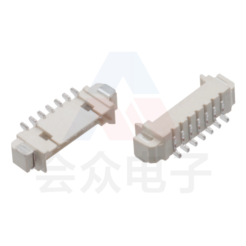 pcba板对线连接器 1.25卧贴 间距1.25耐温 卧式 回流焊贴片针座