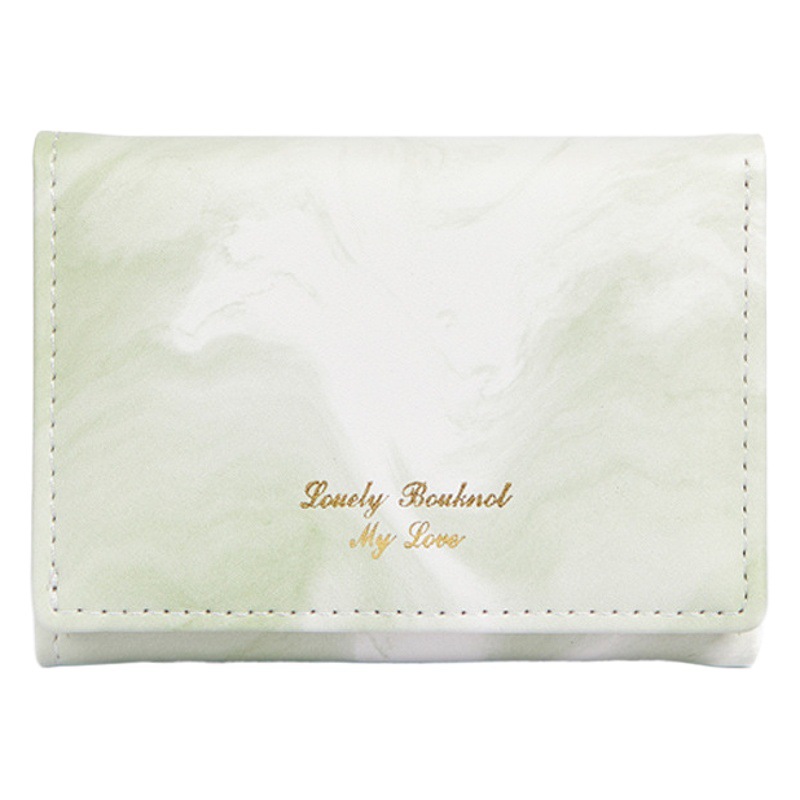 2024 nueva billetera de mujer pequeña corta y exquisita mini bolsa de tarjeta de identificación de estudiante tinta degradada de sentido avanzado