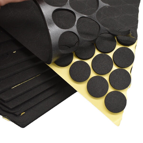 Black round adhesive self-adhesive doormat