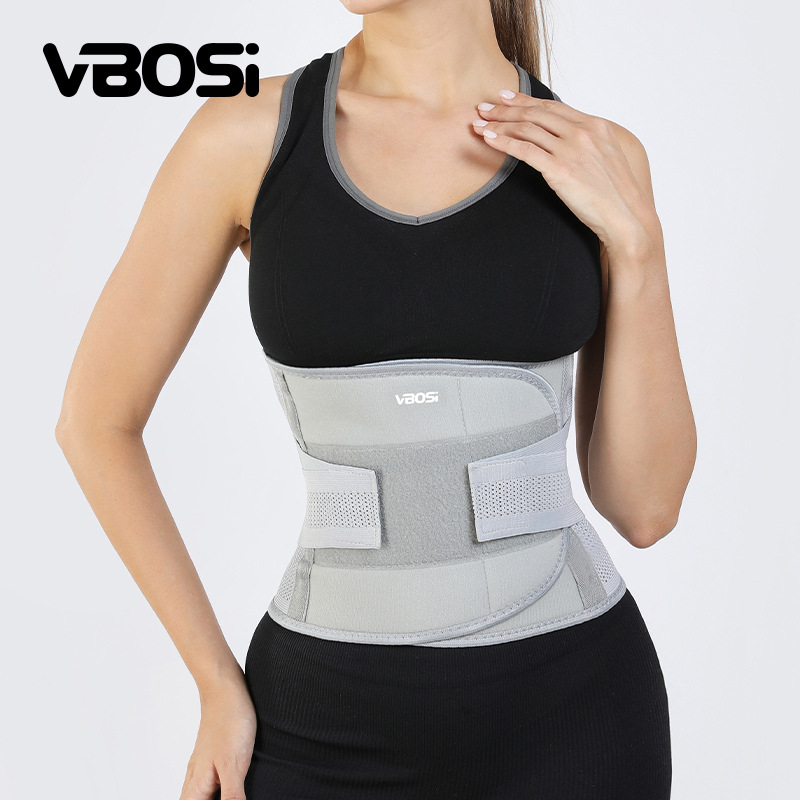 Cinturón de soporte lumbar de malla transpirable con doble compresión para lesiones lumbares y sentarse por largos períodos, soporte lumbar deportivo al por mayor.