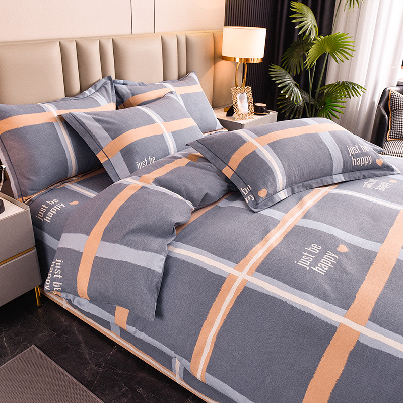 Algodón grueso molido cuatro piezas de sábanas cubiertas de ropa de cama de grado madre y bebé cuatro temporadas de tres piezas de algodón