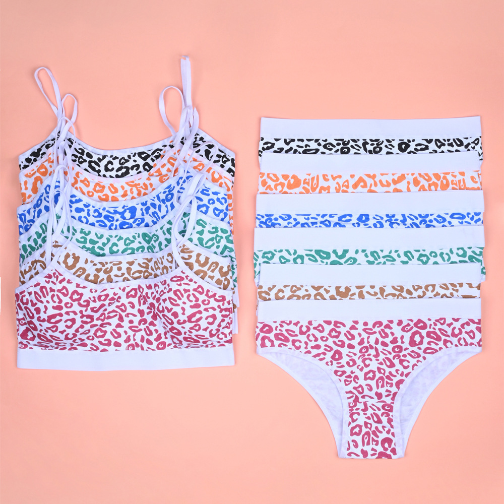 Ropa interior deportiva para niñas, sujetador de desarrollo para estudiantes de secundaria, copa fija, ropa interior de algodón para niñas, 12-16 años