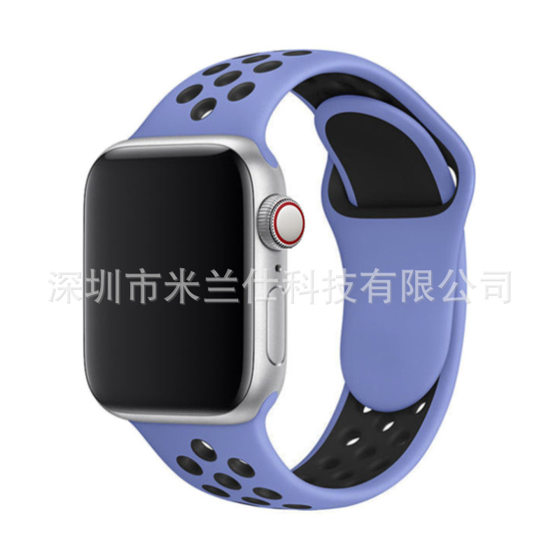 Correa deportiva de silicona Nike bicolor S11 compatible con Apple iWatch 678910SE, fabricante