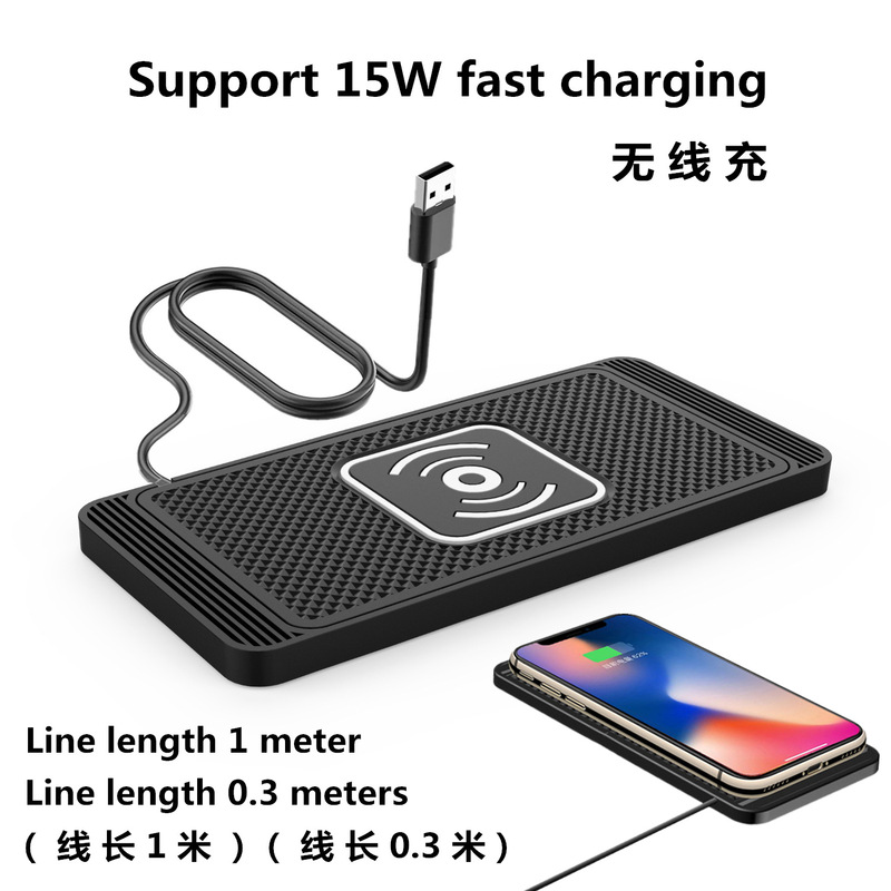 Cross-Border Car Wireless Charger 15W Induction Suitable for Huawei, Apple, Samsung Fast Charging Smart Car Power Supply