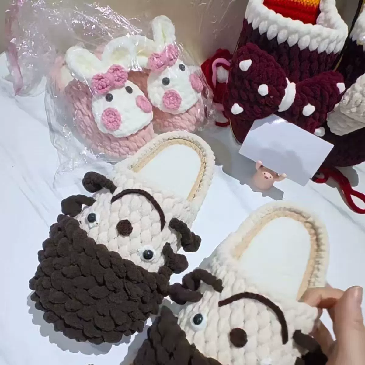 Уродливые облака, уродливые тапочки, теплые, красивые, милые, большие рты