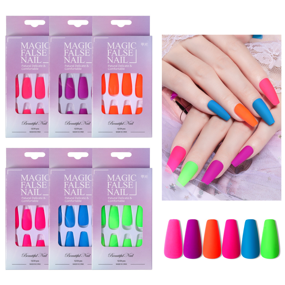 Fluorescence short nail stickers