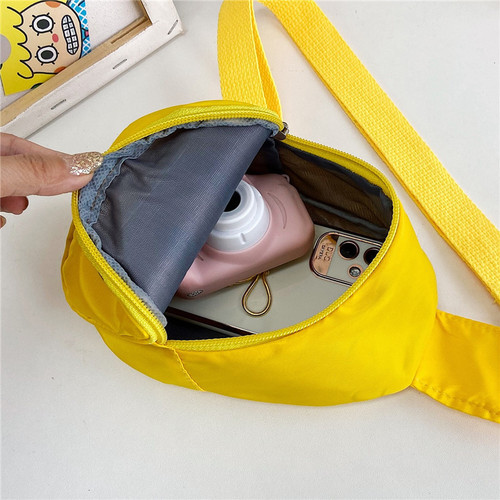 Children's Bags Smiley Face Crossbody Bag 2024 New Trendy Composite Fabric Chest Bag Kindergarten Baby Boys and Girls Backpack