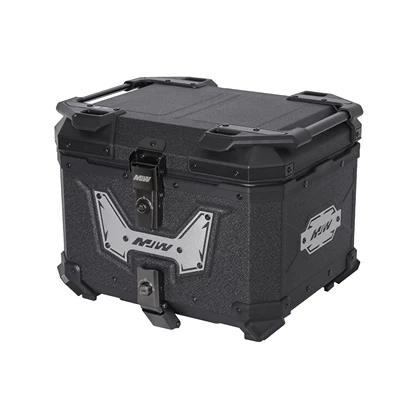 Tail Box Electric Vehicle Trunk, Motorcycle trunk - mjw45l02-modelbig-demon-god-anode-silver-hanging-piecewater-pattern-black