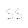Retro earrings, spiral, 2021 collection, simple and elegant design