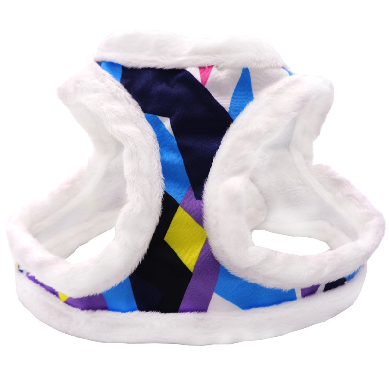 Invierno estampado al por mayor artículos para mascotas felinos pecho de pecho de perro pecho de gato de cabello de pecho de un perro pequeño