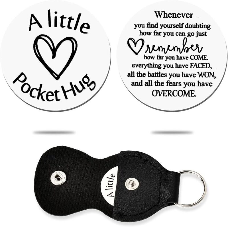 Inspirational Souvenir Gift for Women, Men and Lover, Double-Sided Disc Engraved Hug Keychain, Engraved Inspirational Souvenir Gift for Women, Men and Lover, Double-Sided Disc Engraved Hug Keychain, Engraved