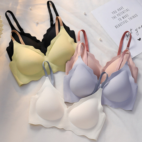 Wire-free, seamless, comfortable gel strip soft support bra for small breasts, no cup slipping, wire-free bra for women
