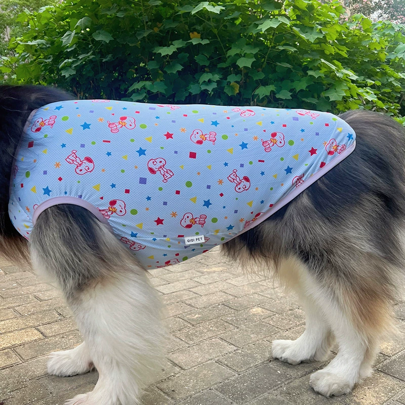 Собачья одежда летом тонкая золотистая самолабрадор