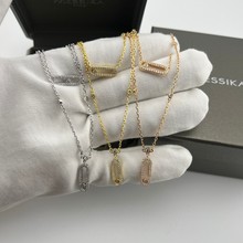 梅家项链双层单钻灵动吊坠气质轻奢法式百搭经典满钻高级感锁骨链