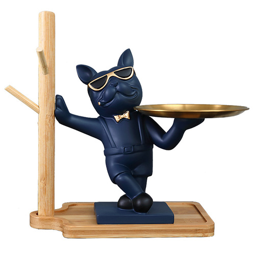 Factory Direct Supply French Bulldog Trivet Home Decor Item Living Room Home Decor, Entrance Key Holder Desktop Trivet Moving In Gift