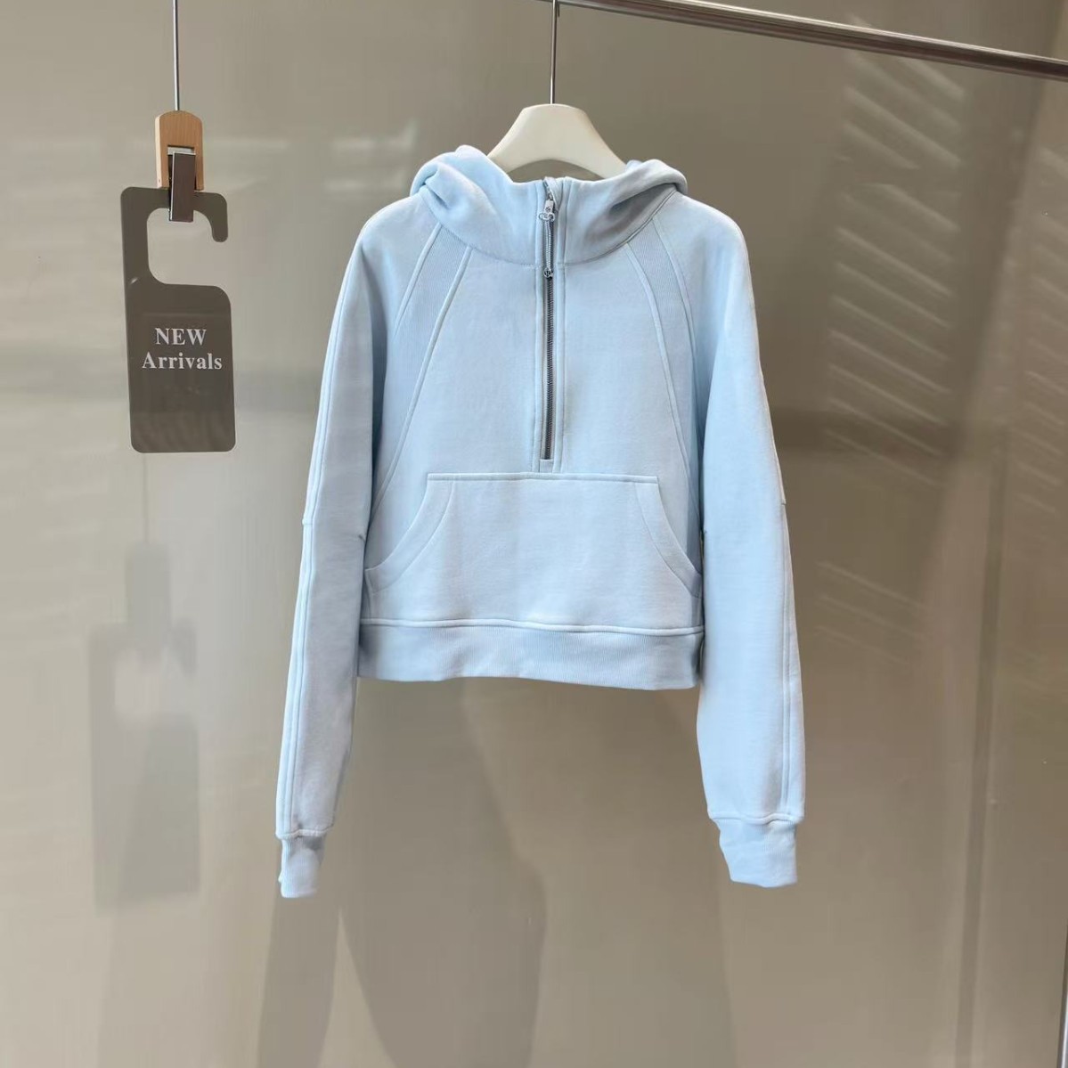 Original Lulu Little Octopus Embroidery Scuba Half-Zip Jacket, Lulu-style Loose Sports Yoga Top for Women