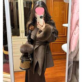 气质毛呢子外套中长款年秋冬洋气毛呢大衣女