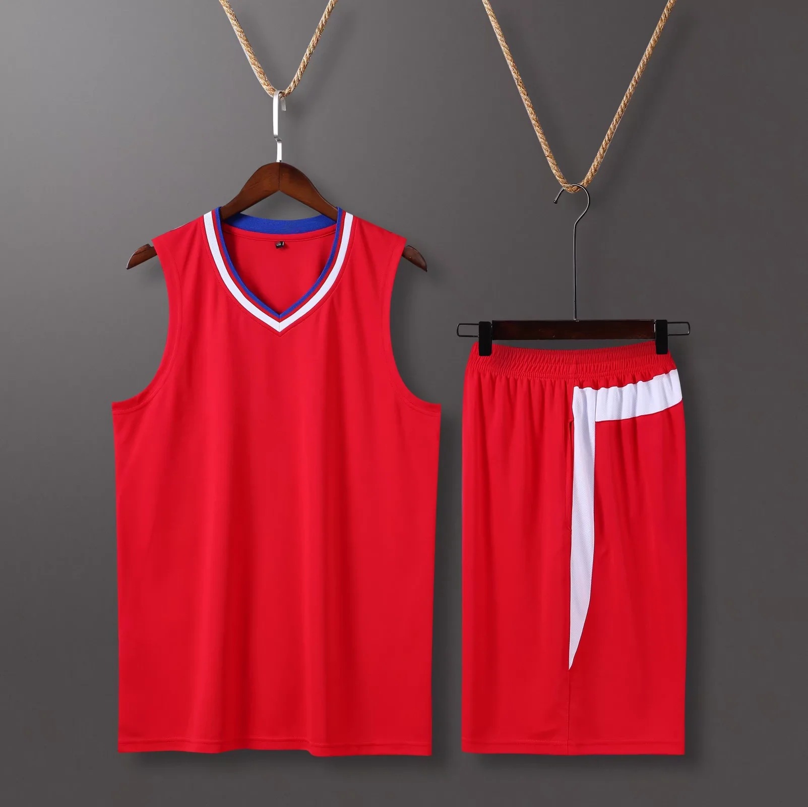 Adult children's basketball clothes suit men's vest two-piece student Jersey full body DIY printing