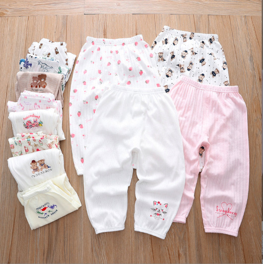 Price per pack: Children's and toddlers' nine-point pants, suitable for spring, summer, and autumn, sweat-absorbent, breathable, soft, and suitable for home and outdoor use, with mosquito protection.