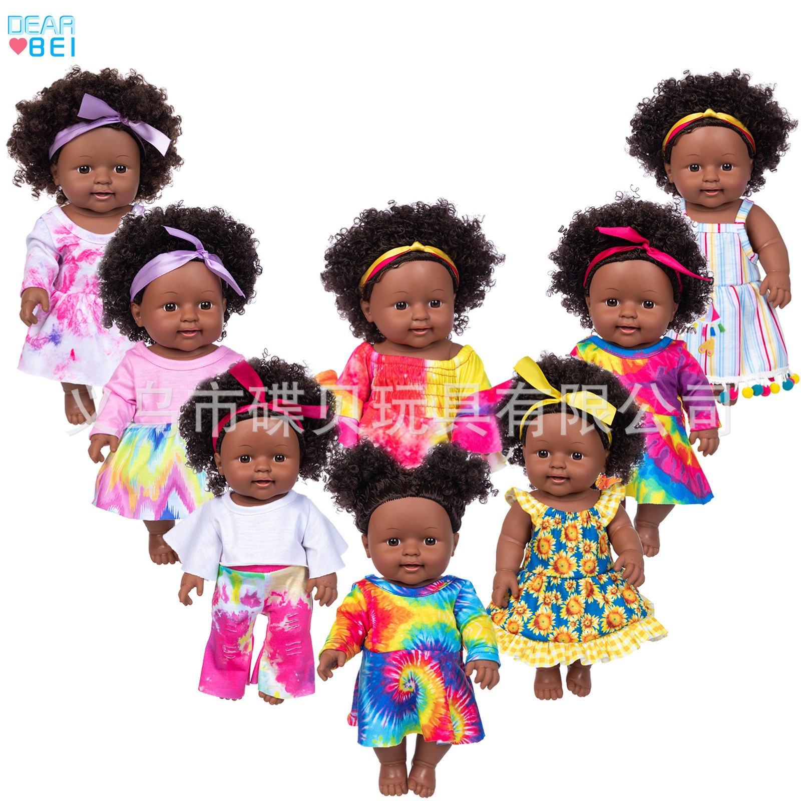 Transfronterizo de 12 pulgadas artificial bebé renacido muñeca Africana bebé muñeca de vestir muñeca de juguete modelo de muñeca de vinilo