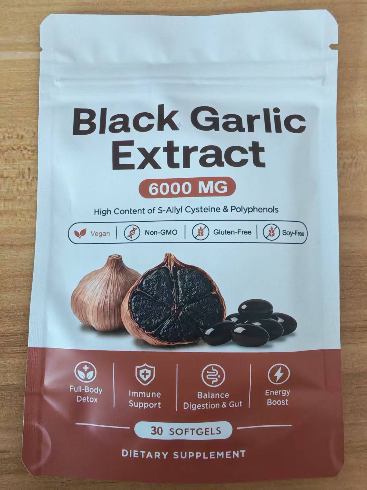 现货新品亚马逊跨境热销AgedGarlic Extract无味大蒜油软胶囊O EM
